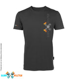 T-Shirt – Logo grau/bunt gedreht