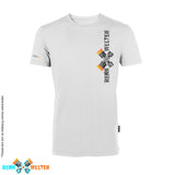 T-Shirt – Logo grau/bunt gedreht